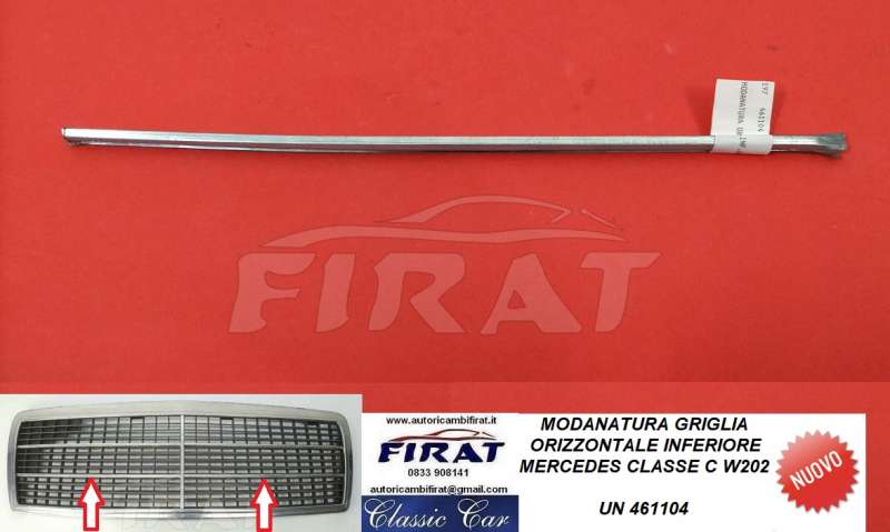 MODANATURA GRIGLIA MERCEDES CLASSE C W202 ORIZ.INF. (461104)